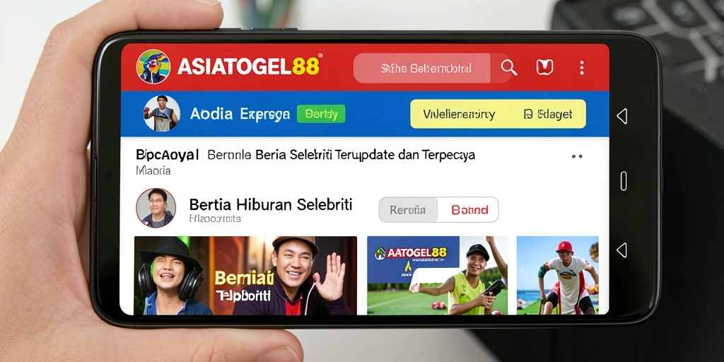 Tampilan antarmuka menarik dari aplikasi Hiburan Selebriti ASIATOGEL88.