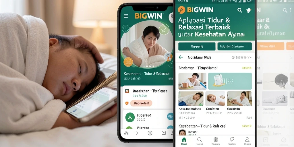 Antarmuka BIGWIN untuk relaksasi dan tidur yang menenangkan.