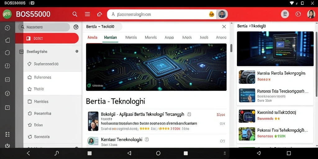 Tampilan antarmuka BOS5000 yang modern dan informatif.