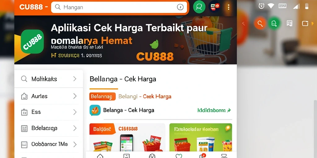 Antarmuka CU888 menampilkan fitur cek harga yang mudah digunakan.