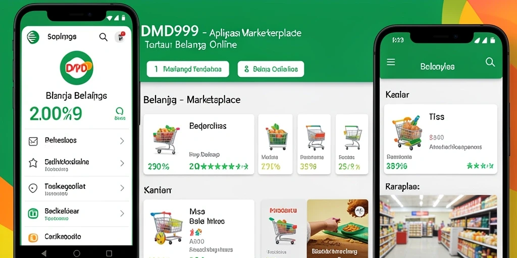 Antarmuka DMD999 yang memudahkan belanja produk secara online.