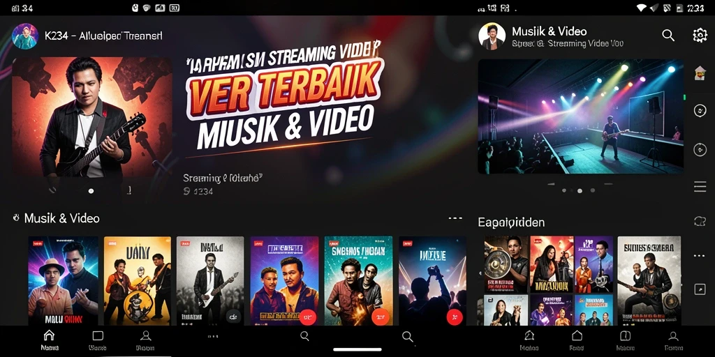 Antarmuka K234 menampilkan fungsi Streaming Video yang modern dan intuitif.