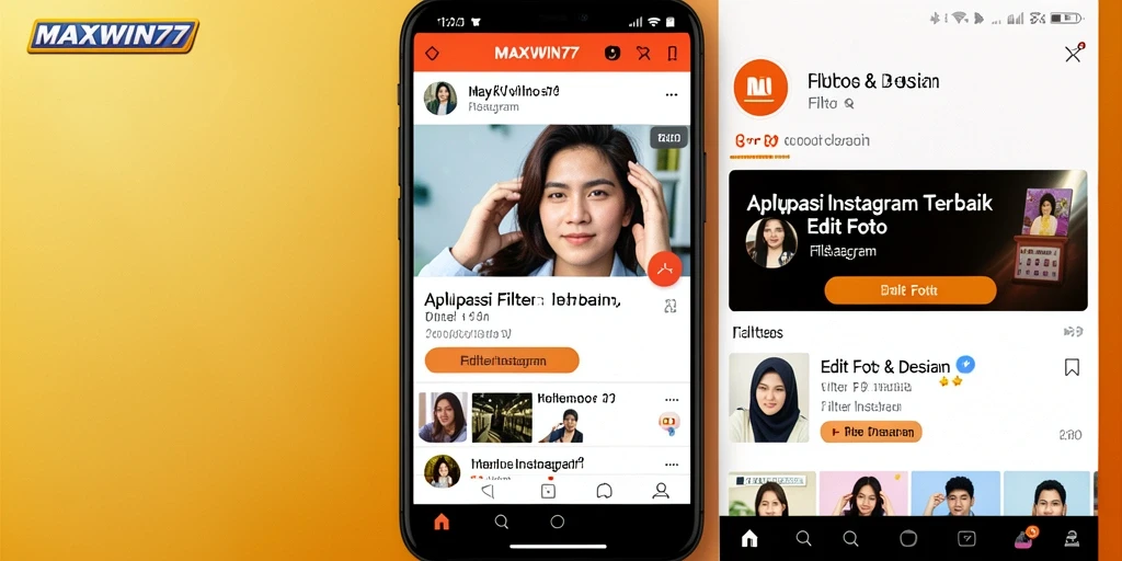 Tampilan antarmuka aplikasi MAXWIN77 dengan berbagai pilihan filter.