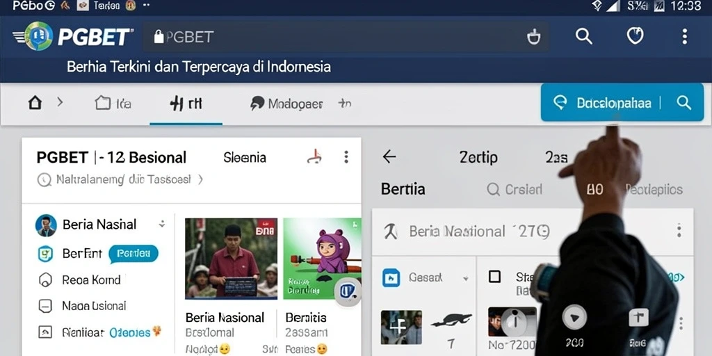 Antarmuka intuitif PGBET untuk berita nasional.