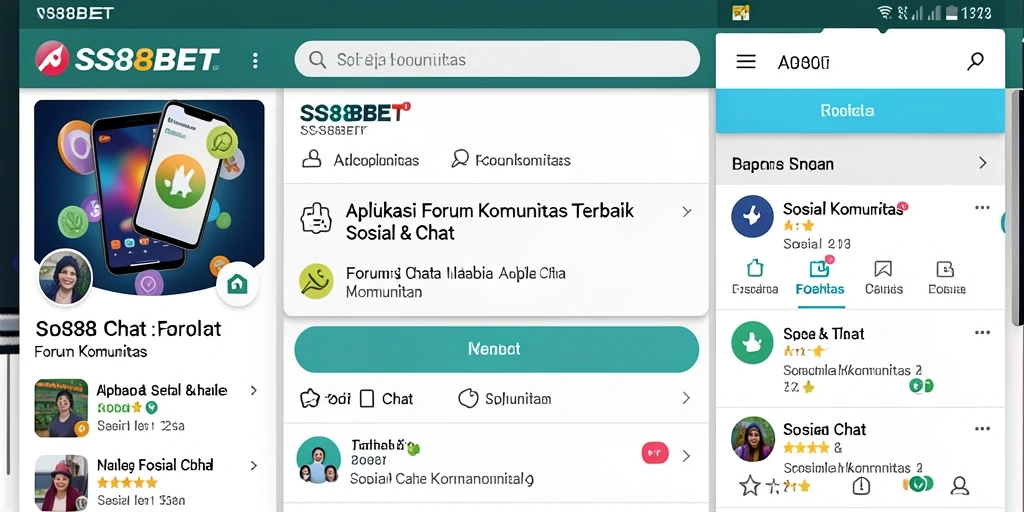 Antarmuka SS88BET yang menarik dan interaktif untuk forum komunitas.