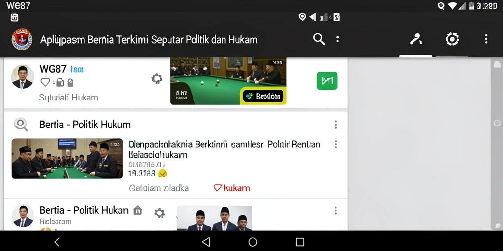 Antarmuka pengguna WG87 yang informatif dan mudah digunakan.