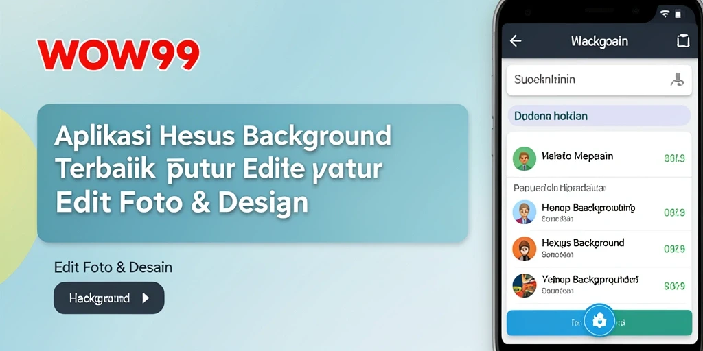 Screenshot interface WOW99 menampilkan fitur penghapusan latar belakang yang intuitif.